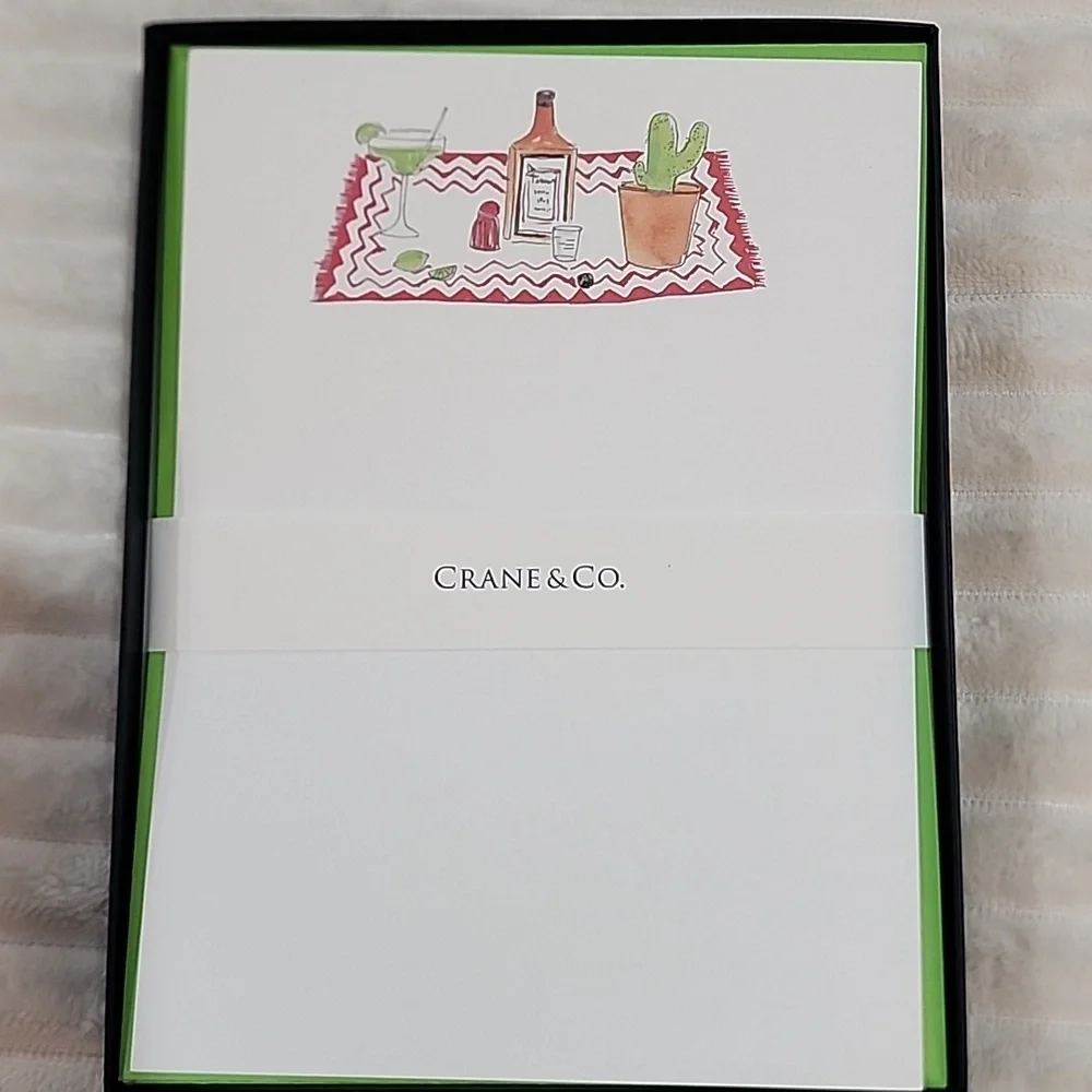 NEW Crane & Co Cactus Party Imprintable Cards & Env, 40 Total